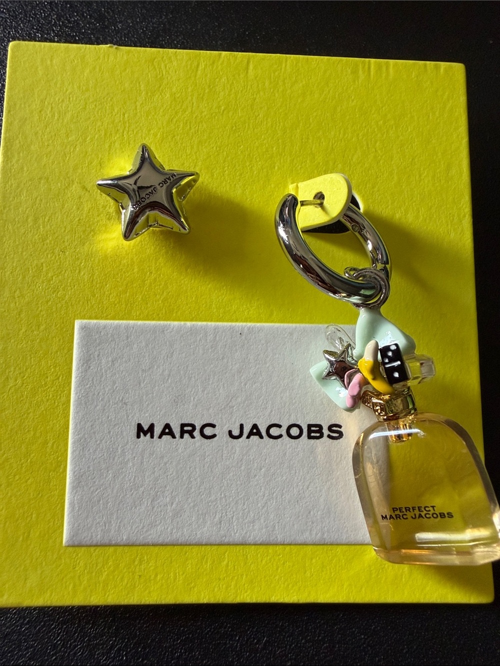Marc Jacobs Perfect Keychain Charm with Star Accent - Yellow & Silver